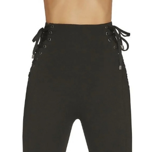 Zara Pants & Jumpsuits Zara Legging Collectionblack Waist Lace Up